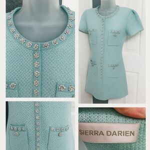 Sierra Darien Light Blue Embellished Dress